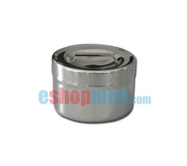 Ανοξείδωτο Βαμβακοδοχείο με Καπάκι - 0,5l - Ø102x65mm - Χειρουργικά Εργαλεία/Σκεύη στο eShopmed