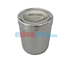 Ανοξείδωτο Βαμβακοδοχείο με Καπάκι - 1l - Ø103x126mm - Χειρουργικά Εργαλεία/Σκεύη στο eShopmed