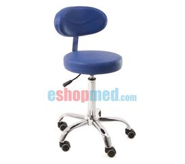 Τροχήλατο Σκαμπώ με Πλάτη και Βάση Χρωμίου - Σκαμπώ στο eShopmed