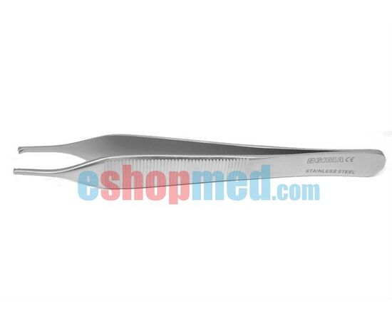 Ανοξείδωτη Λαβίδα Adson - 12cm - Ακίδες 1x2 - Χειρουργικά Εργαλεία/Σκεύη στο eShopmed