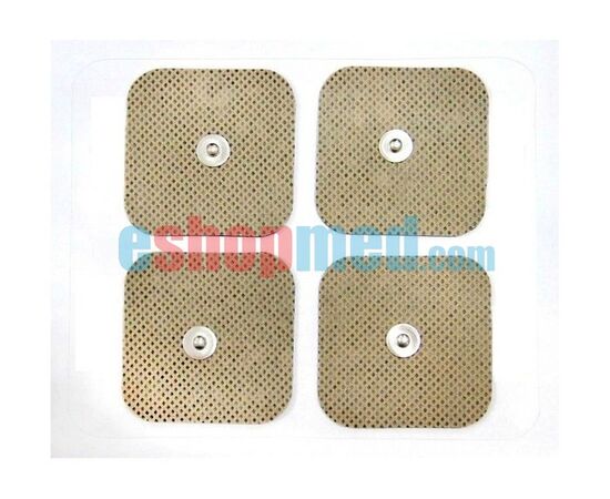 Αυτοκόλλητα Ηλεκτρόδια με Κλιπ για Συσκευές TENS και Ηλεκτροδιέγερσης 50x50mm 4 Τεμάχια - Ηλεκτρόδια Διέγερσης στο eShopmed