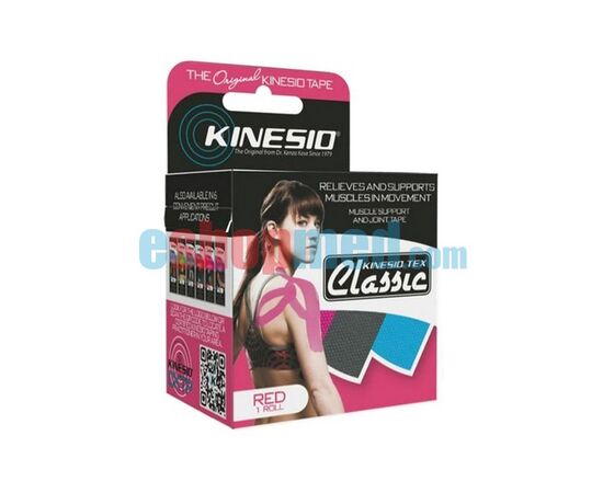 KINESIO® TEX CLASSIC TAPING, 5cm x 4m Κόκκινο 2'', Αδιάβροχη Ταινία Κινησιοεπίδεσης/Κινησιολογίας - Ρολό στο eShopmed