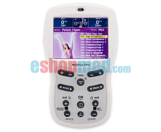 MyoPlus2 Pro Bluetooth - 2 Καναλιών Συσκευή Βιολογικής Επανατροφοδότησης (biofeedback) και Ηλεκτροδιέγερσης, με Έγχρωμη Οθόνη Αφής και Λογισμικό Η/Υ με Ασύρματη Σύνδεση - Βιολογική Επανατροφοδότηση στο eShopmed