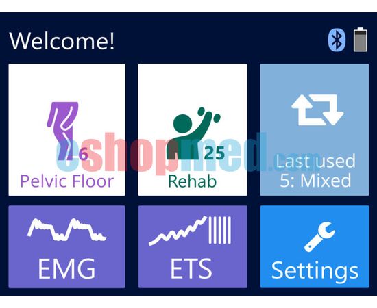 MyoPlus Pro Bluetooth - 1 Καναλιού Συσκευή Βιολογικής Επανατροφοδότησης (biofeedback) και Ηλεκτροδιέγερσης, με Έγχρωμη Οθόνη Αφής και Λογισμικό Η/Υ με Ασύρματη Σύνδεση - Βιολογική Επανατροφοδότηση στο eShopmed